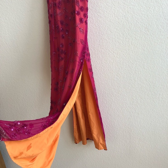 Sean Collection Beaded Evening Dress w/ side slits - Picture 7 of 7